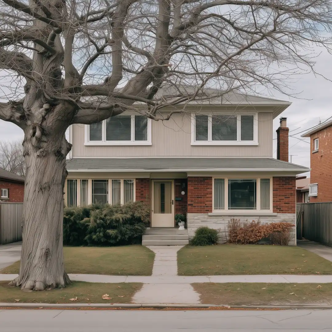 Toronto bungalow with a finished second storey, new roof, and new upstairs windows